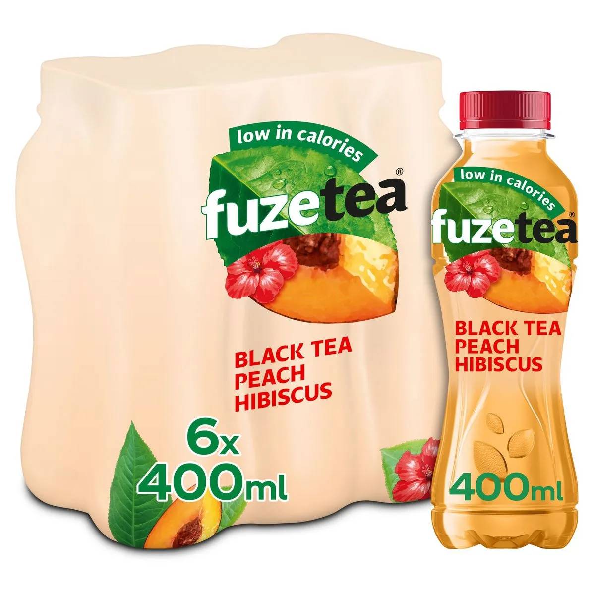FUZE TEA 40CL PEACH HIBISCUS PET /4X6PACK
