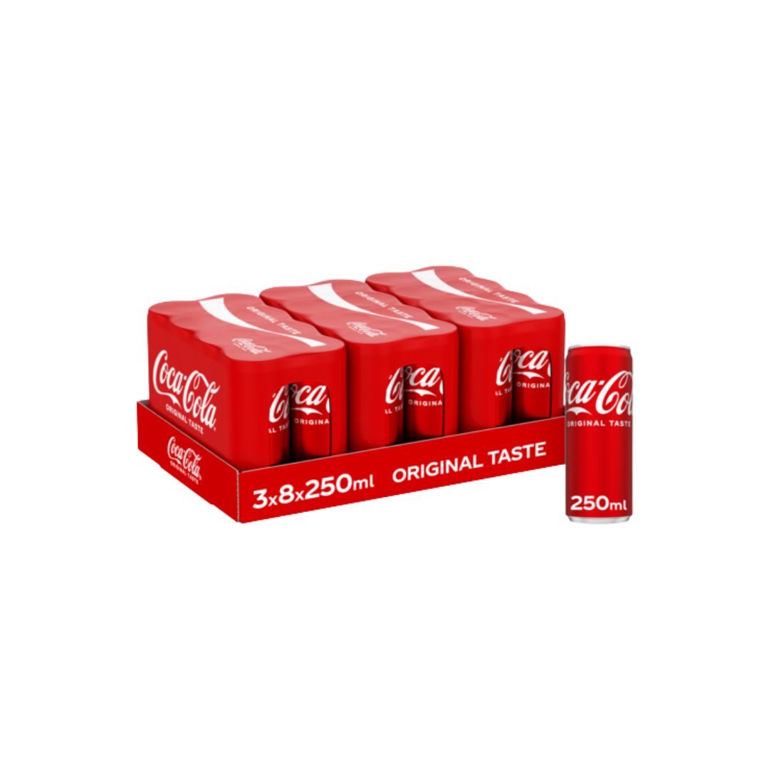 COCA COLA REG 25CL SLIM CAN /3x8PACK