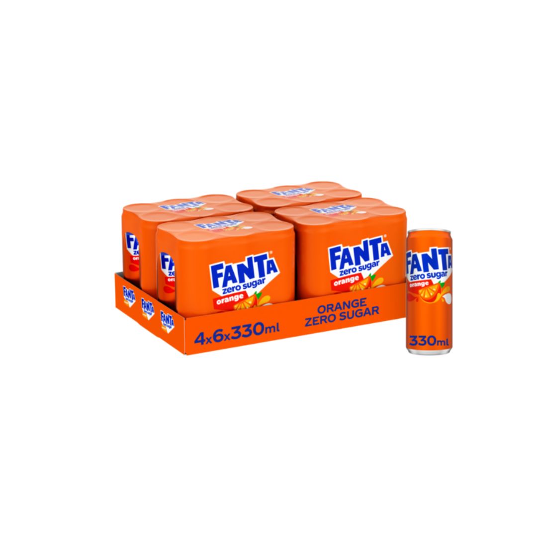 FANTA 33CL ZERO ORANGE CAN /4X6PACK
