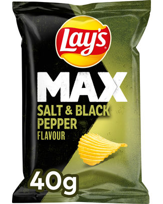 LAYS 040GR MAX SALT & BL PEPPER /20