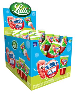 LUTTI TUBBLE GUM CERISE /36