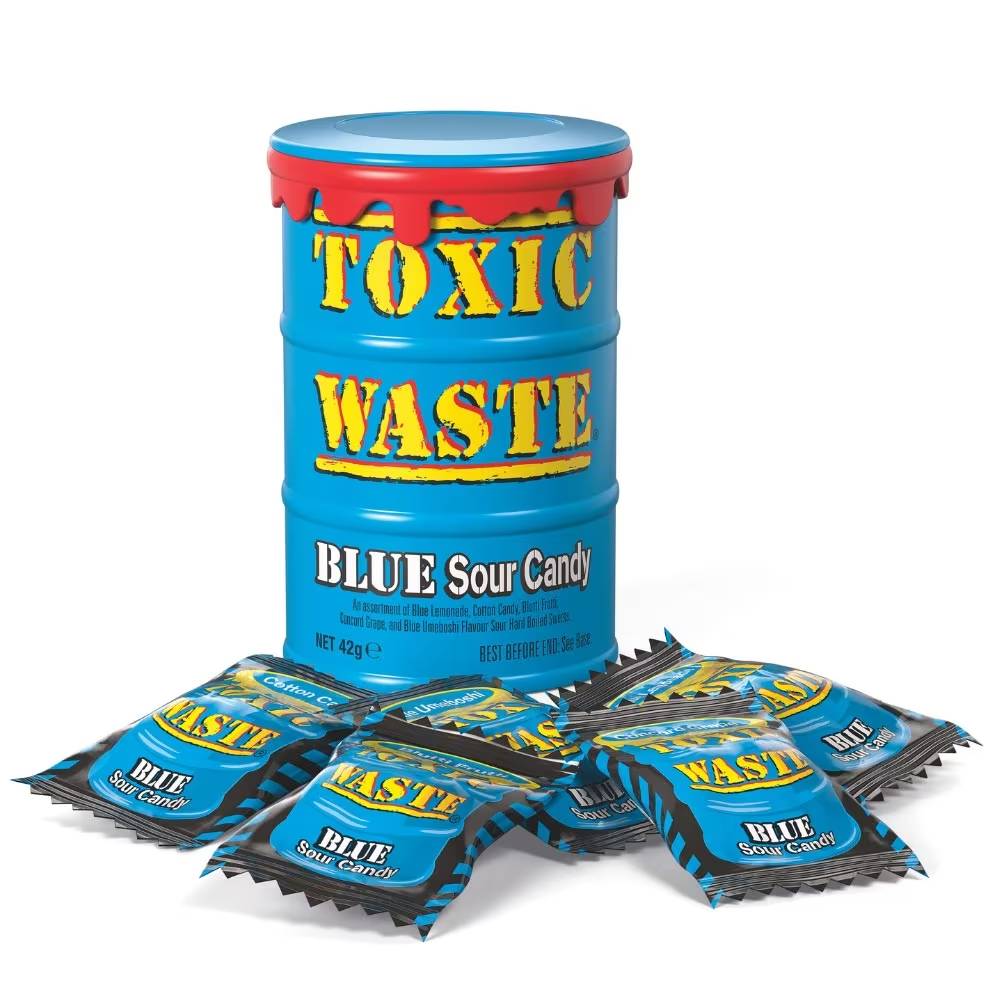 TOXIC WASTE DRUM BLUE SOUR CANDY /12