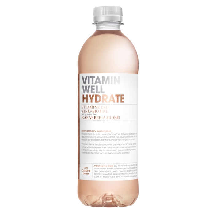 VITAMIN WEL 50CL HYDRATE RABB/ STRAWB /12