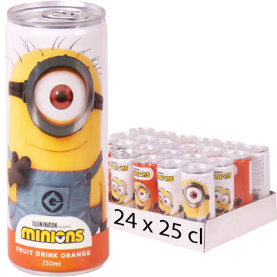 MINIONS FRUIT DRINK ORANGE 25CL CAN /24