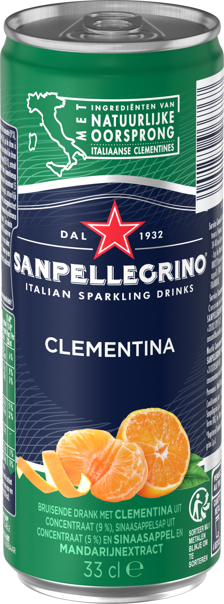 SAN PELLEGRINO 33CL CLEMENTINA CAN /4X6PACK