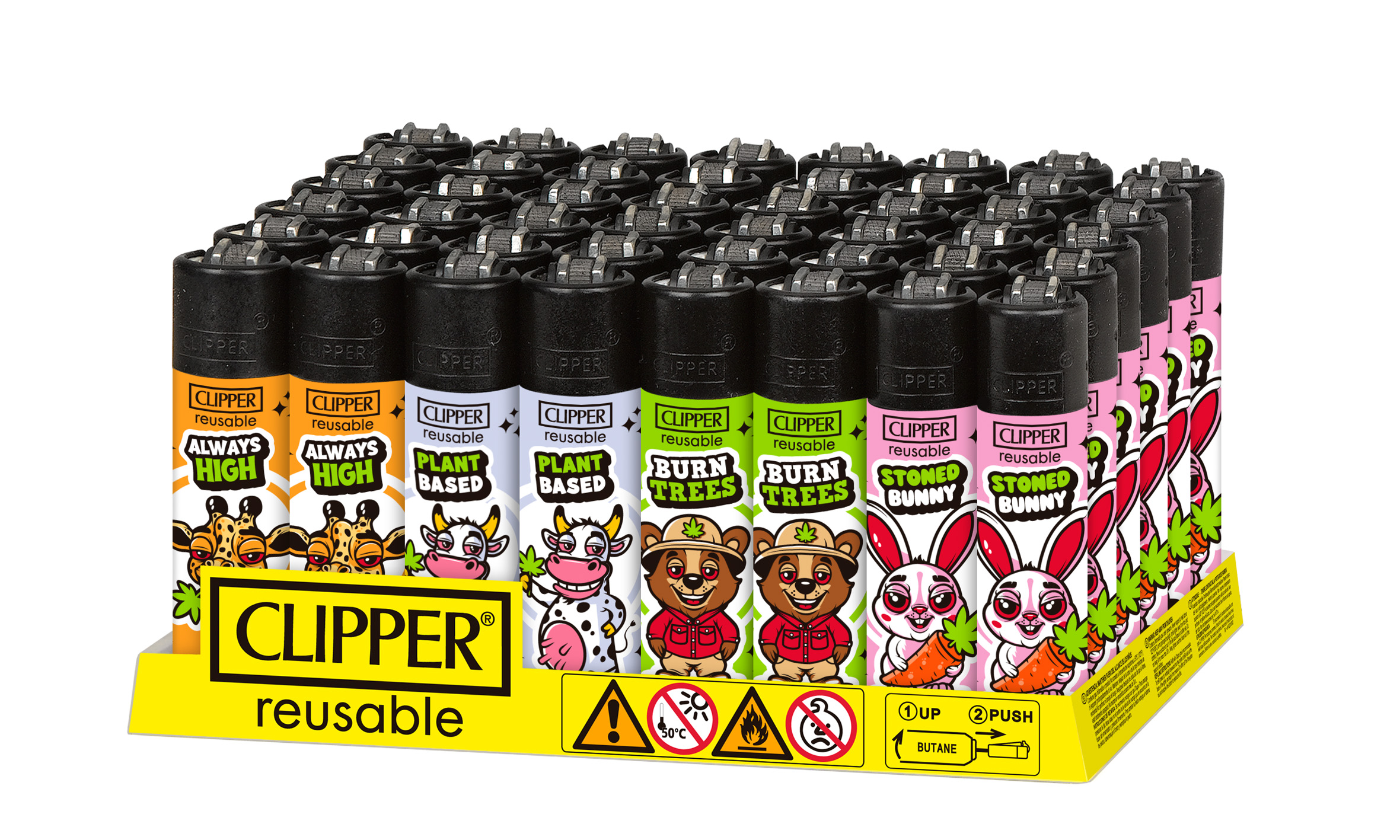 CLIPPER LIGHTER STONED ANIMALS 3/48