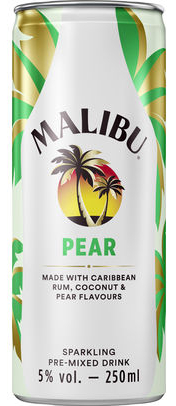 MALIBU PEAR 25CL /12 CAN