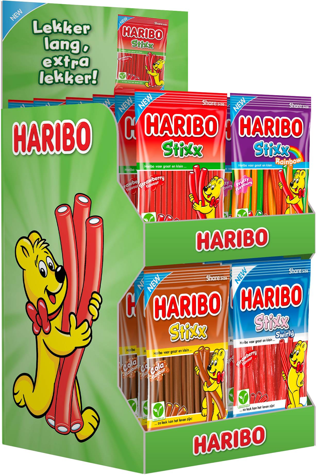 DISPLAY HARIBO STIXX 160GR /36
