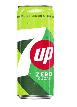 SEVEN UP ZERO 33CL CAN /24