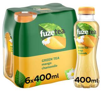 FUZE TEA 40CL MANGO GREEN TEA PET /4X6PACK