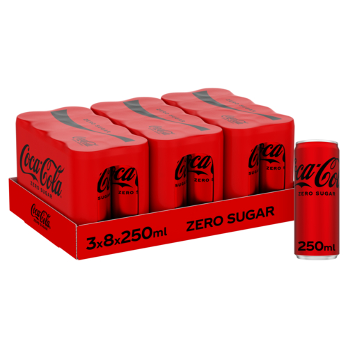 COCA COLA ZERO 25CL CAN /3x8PACK
