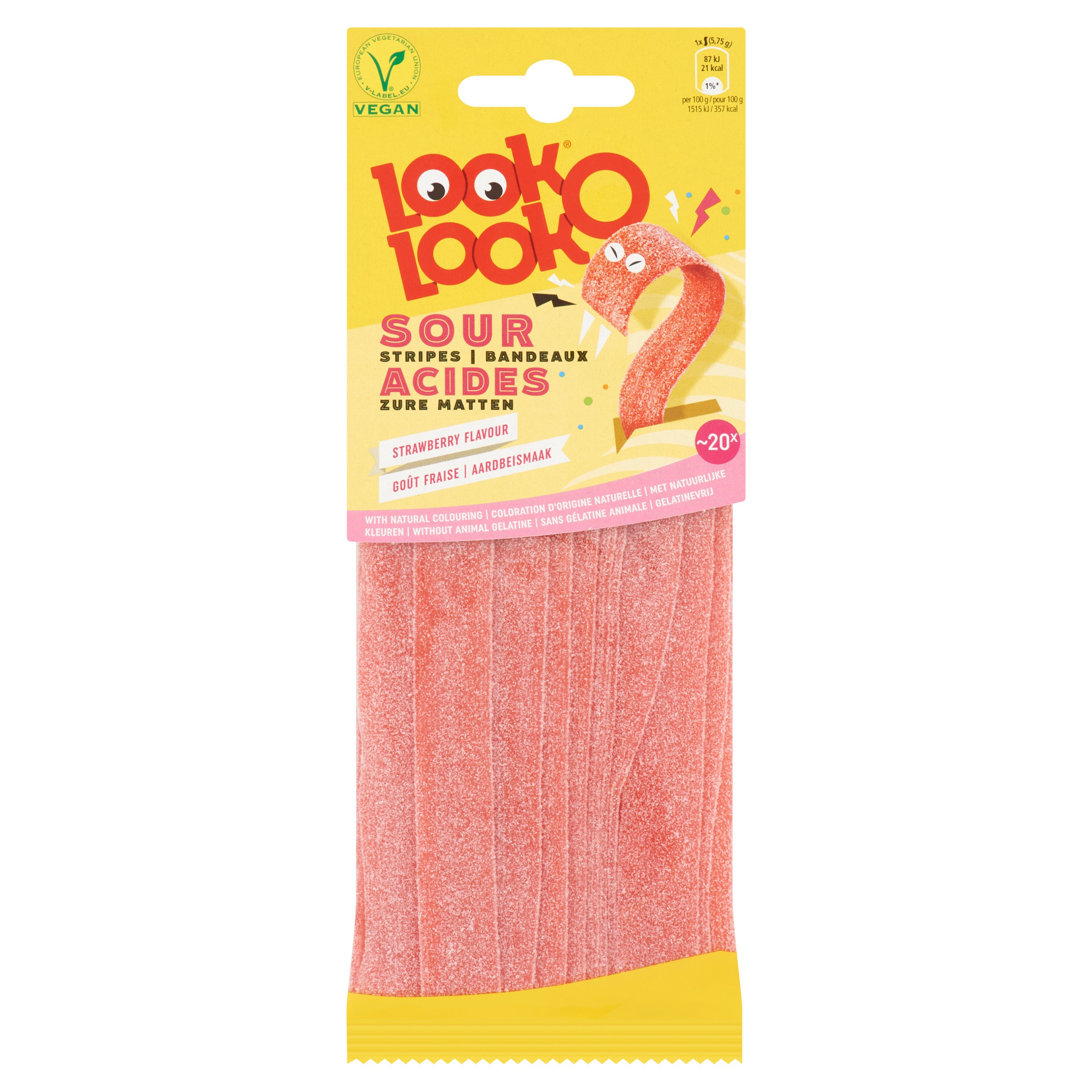 LOOK O L. ZAKJES ZURE MATTEN AARDBEIEN 115GR /15