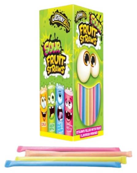 JOHNY BEE SOUR FRUIT STRAWS /250
