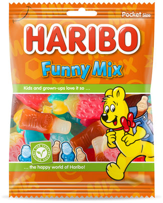 HARIBO 075GR  FUNNY MIX /28