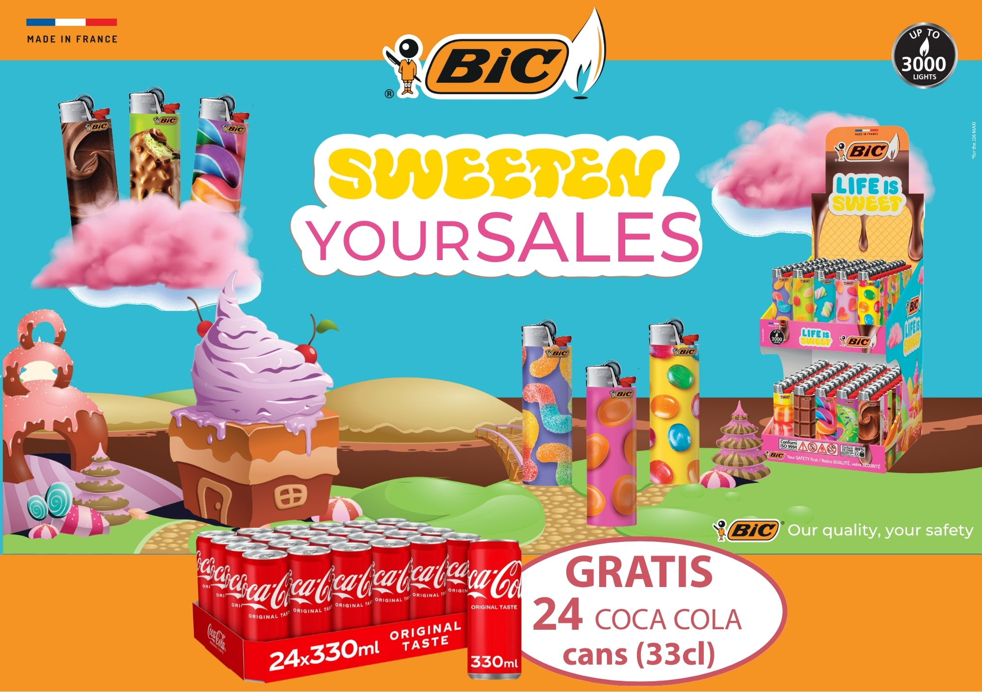 BIC DISP LIFE IS SWEET 2J26