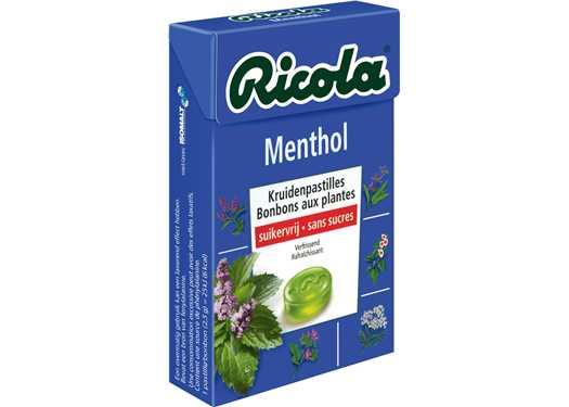 RICOLA MENTHOL 050GR /20