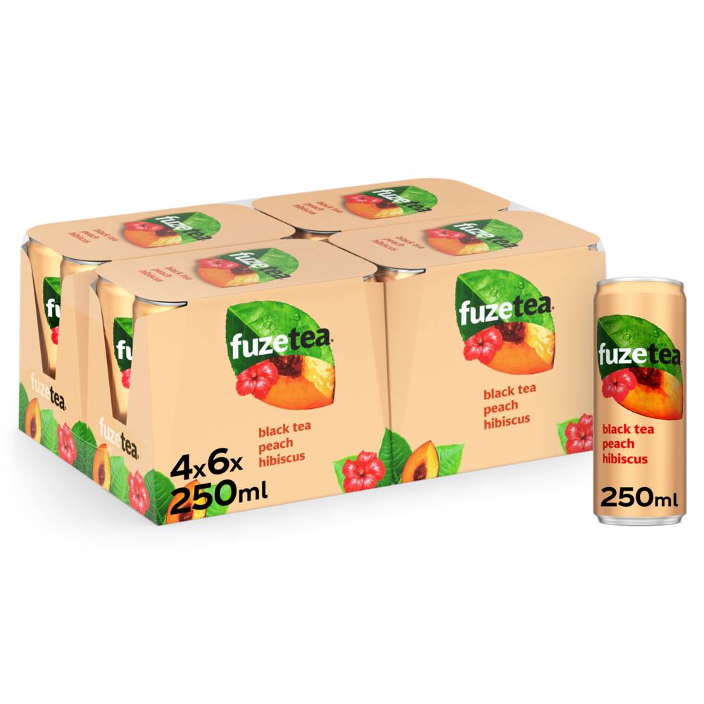 FUZE TEA 33CL PEACH HIBISCUS CAN /4X6PACK