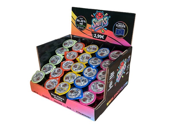 SHOTTY'S VODKA MIXED DISPLAY30% /25