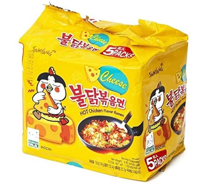 SAMYANG NOODLE 140GR CHEESE HOT CHICKEN/5