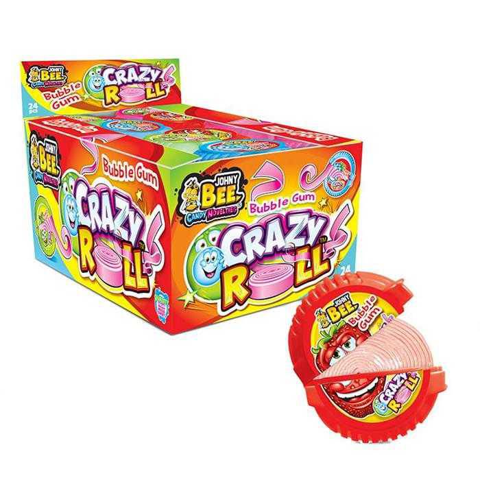 JOHNY BEE CRAZY GUM ROLL 18GR /24