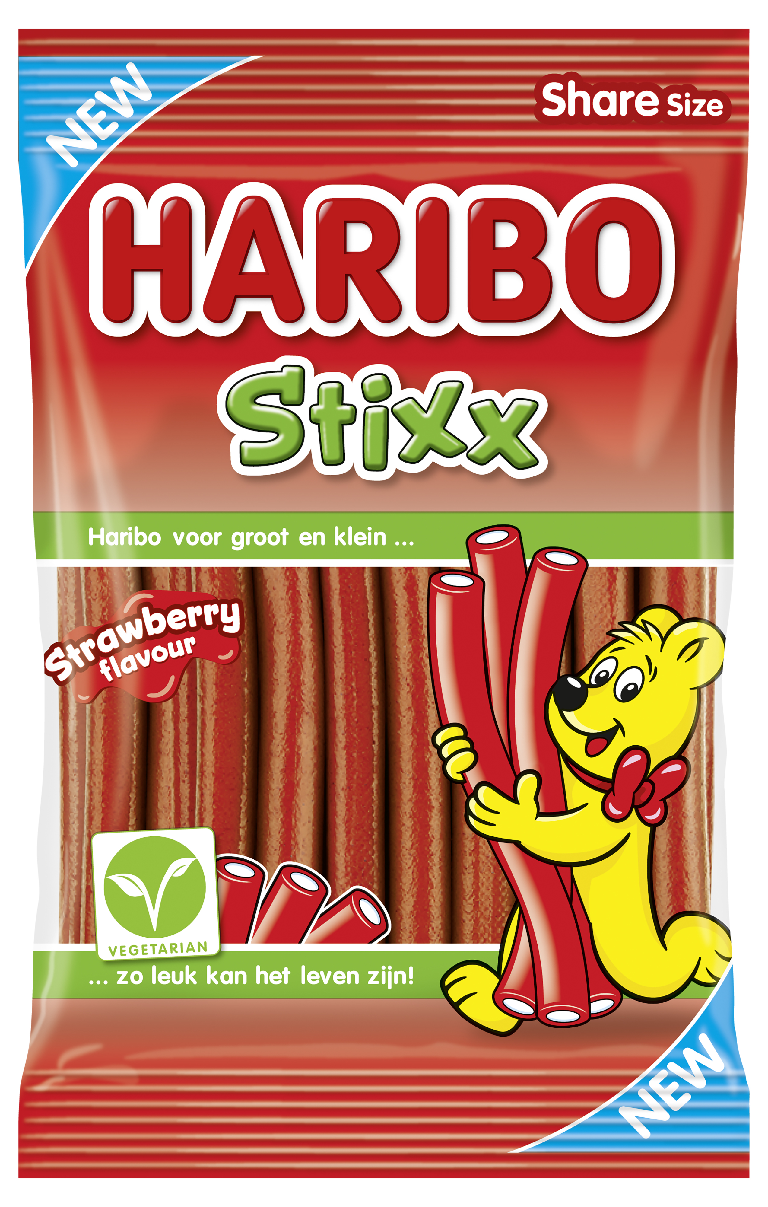 HARIBO 160GR STIXX STRAWBERRY /18