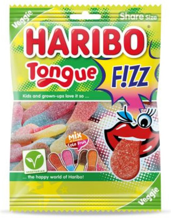 HARIBO 185GR ZURE TONGEN /16
