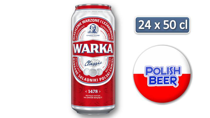 WARKA BEER 50CL CAN /24