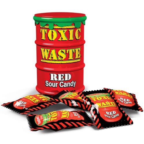TOXIC WASTE DRUM RED SOUR CANDY /12