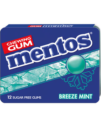MENTOS GUM BREEZE MINT /12