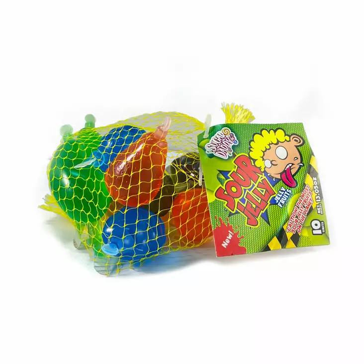 CANDY JELLY SOUR FRUIT NETJES 350GR /24