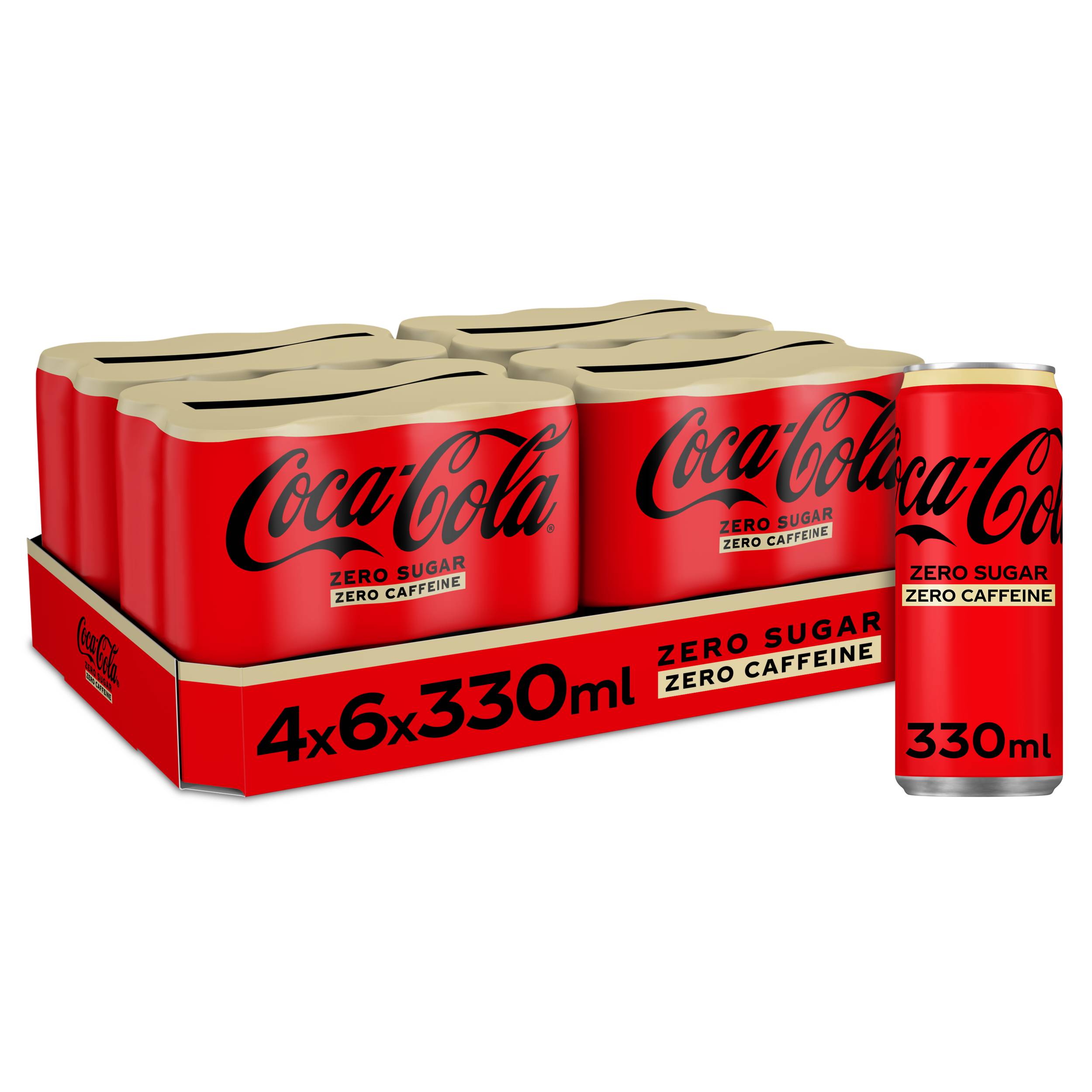 COCA COLA ZERO CAF FREE 33CL CAN /4X6PACK
