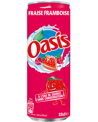 OASIS 33CL FRAISE/FRAMBOISE CAN /24