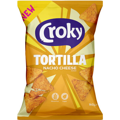 CROKY 160GR TORTILLA NACHO CHEESE/10