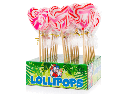 LOLLY FELKO SPIRAL HEART WHITE-RED /24