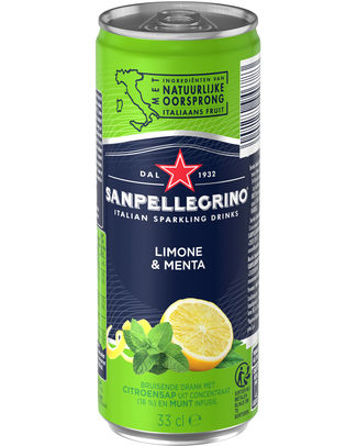 SAN PELLEGRINO 33CL LEMONE MENTA CAN /4X6PACK