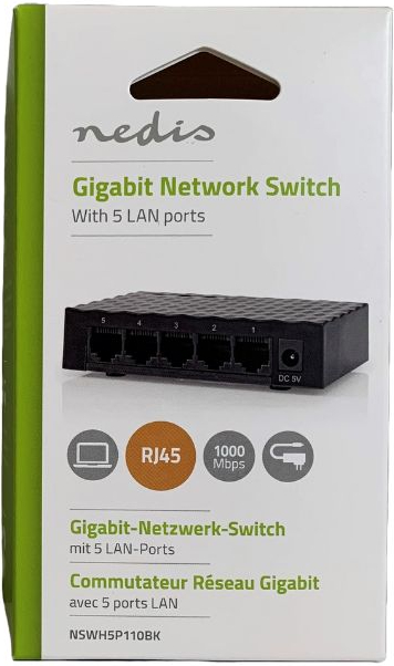 NEDIS GIGABIT NETWORK SWITCH WITH 5 LAN PORTS