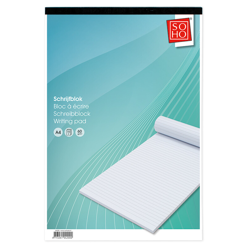 SOHO WRITING PAD LINED A4 /100