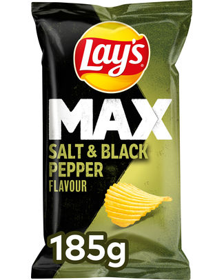 LAYS 185GR MAX SALT & BL PEPPER /22