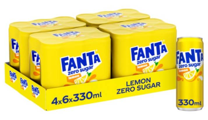 FANTA 33CL ZERO LEMON CAN /4X6PACK