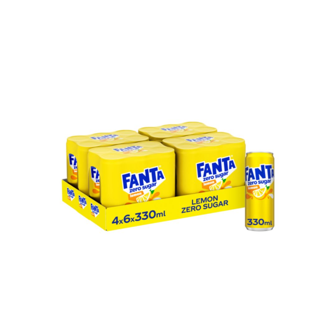FANTA 33CL ZERO LEMON CAN /4X6PACK