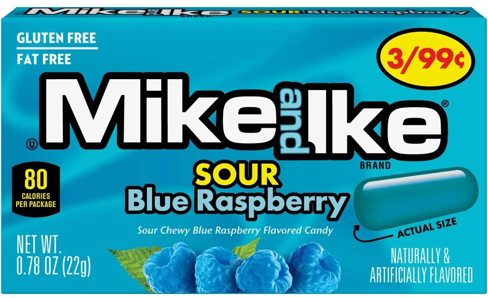 MIKE & IKE 22GR SOUR BLUE RASBERRY /24