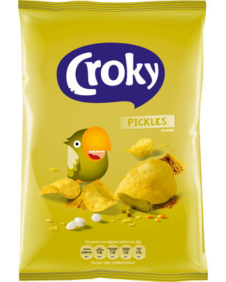 CROKY CHIPS 100GR PICKLES /12