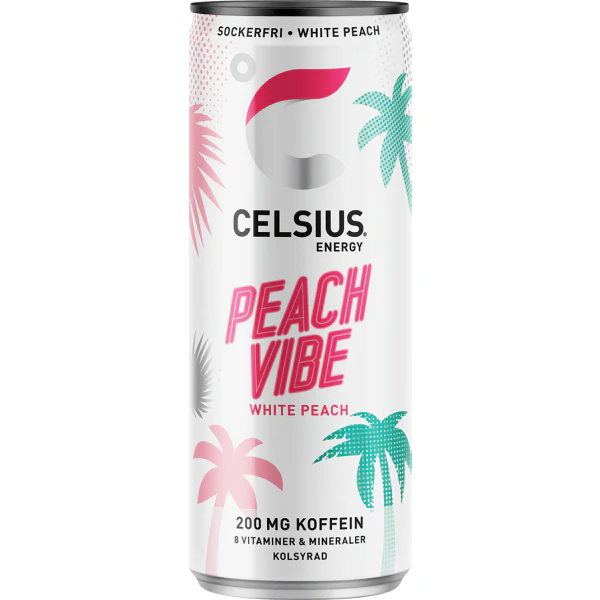 CELSIUS PEACH VIBE 25CL CAN /12