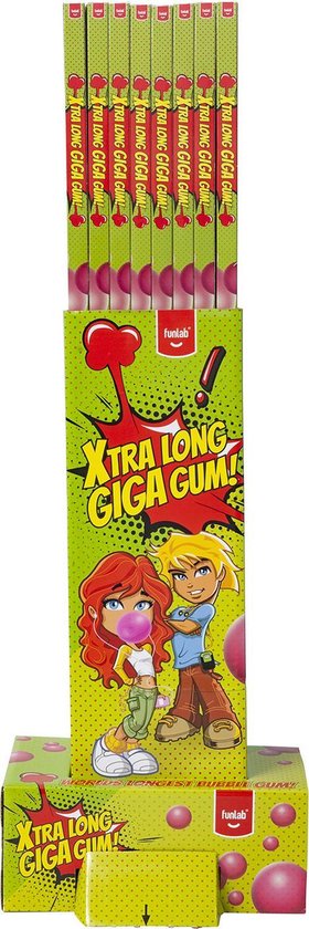 XTRA LONG GIGA GUM STRAWBERRY 85GR /48