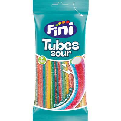 FINI 090GR HALAL SOUR RAINBOW TUBES /12