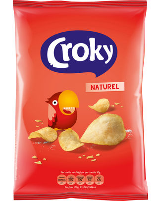 CROKY CHIPS 100GR NATUREL /12