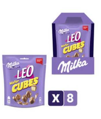 MILKA LEO WAFEL CUBES 150GR /8