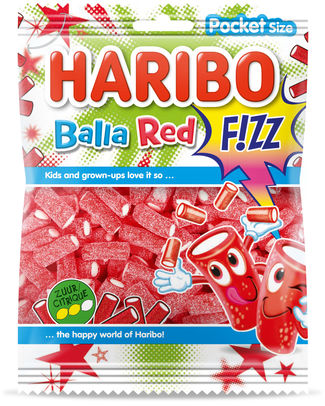 HARIBO 070GR BALLA RED FIZZ /28
