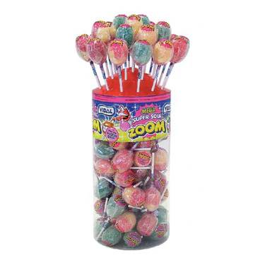 VIDAL ZOOM GUM LOLLY SUPER SOUR /50
