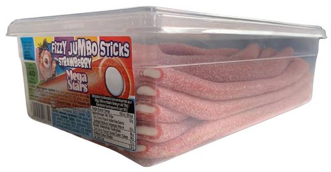 JUMBO STICKS STRAWB. FIZZY /40